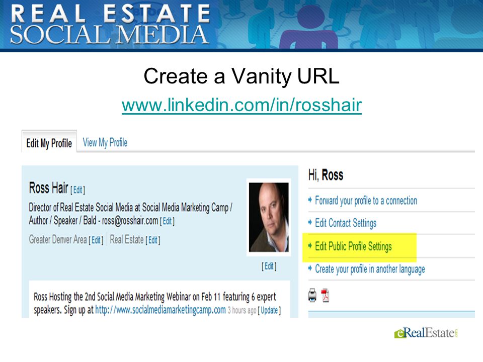 Create a Vanity URL