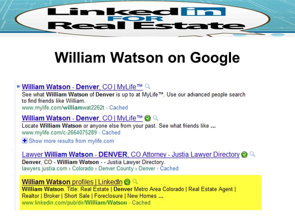 William Watson on Google