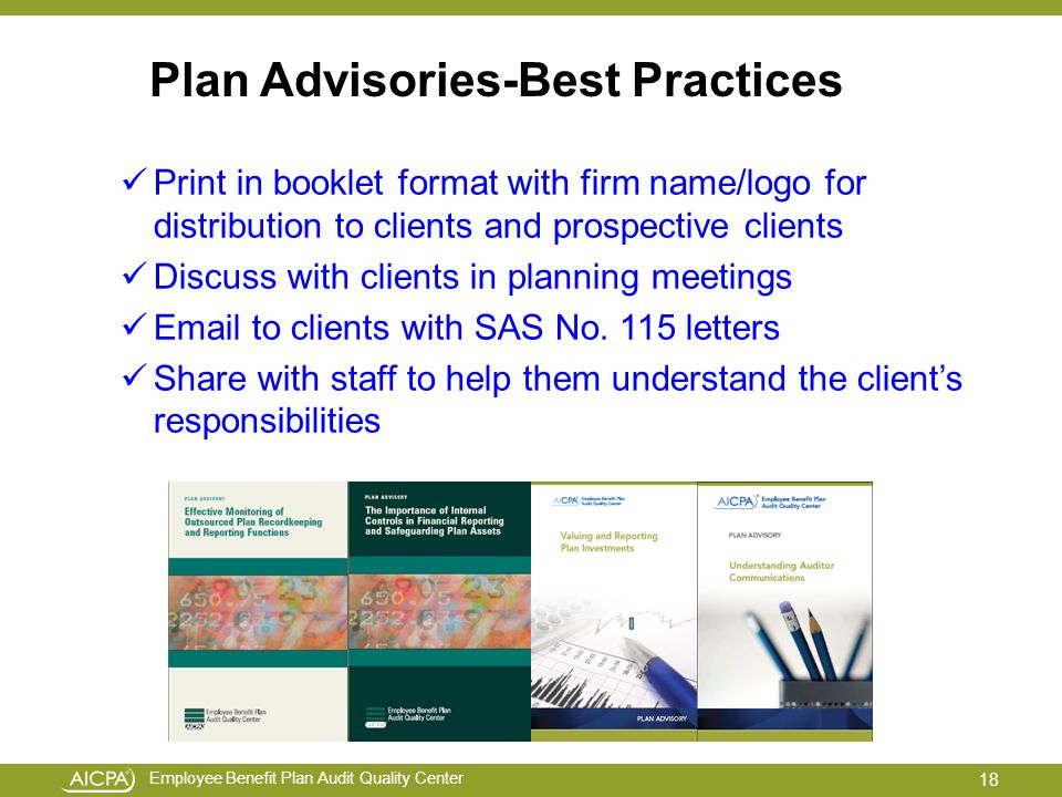 Employee Benefit Plan Audit Quality Center Webinar Troubleshooting Employee Benefit Plan Audit Quality Center Webinar Troubleshooting
