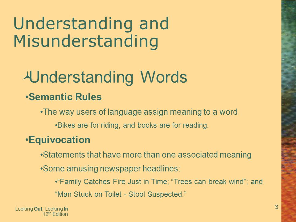 Misperception examples