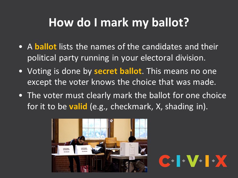 How do I mark my ballot.