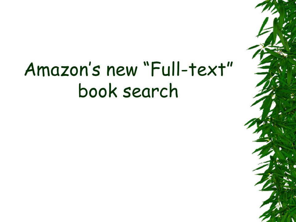 Amazon’s new Full-text book search