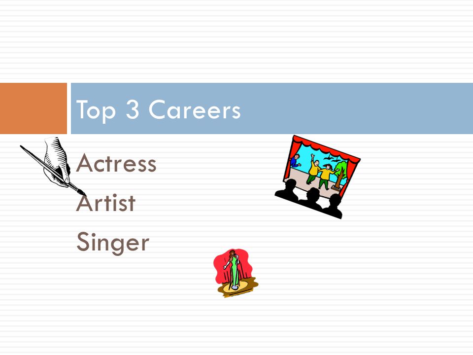 Actress Artist Singer Top 3 Careers