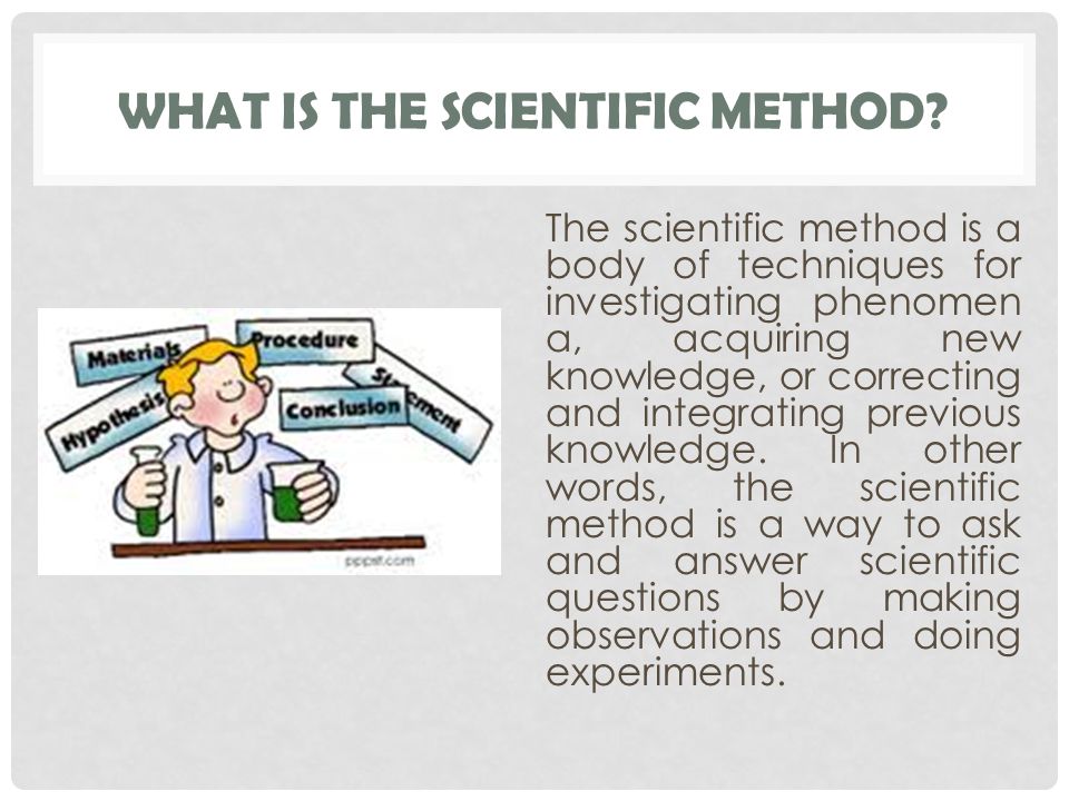 WHAT IS THE SCIENTIFIC METHOD.