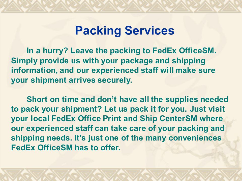 外语系 纺织商务英语 Textile Business English. Module Eight Packing, Shipment ...