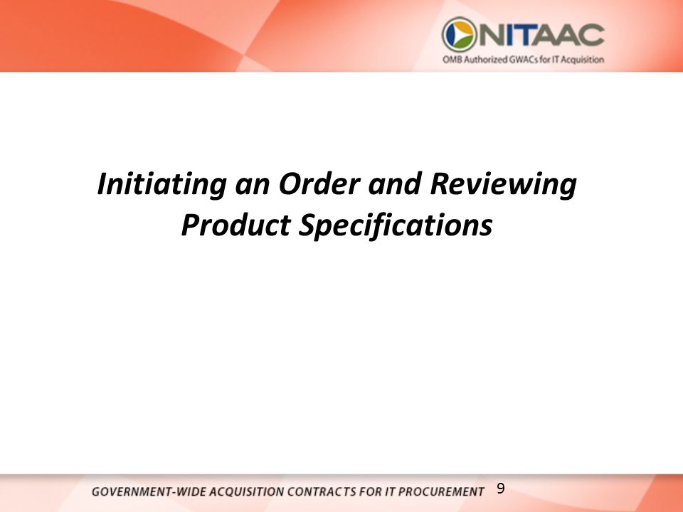 Initiating an Order and Reviewing Product Specifications 9