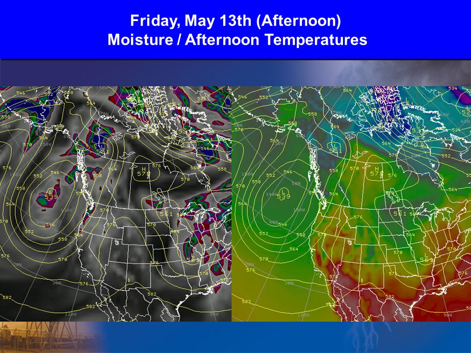 Friday, May 13th (Afternoon) Moisture / Afternoon Temperatures