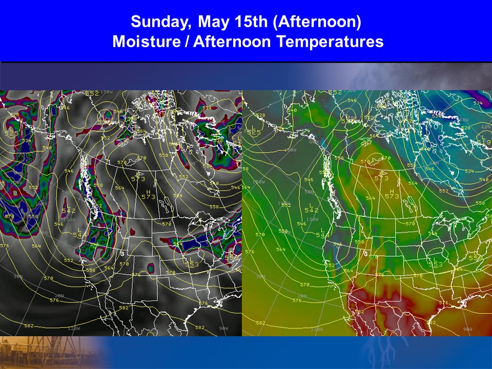 Sunday, May 15th (Afternoon) Moisture / Afternoon Temperatures