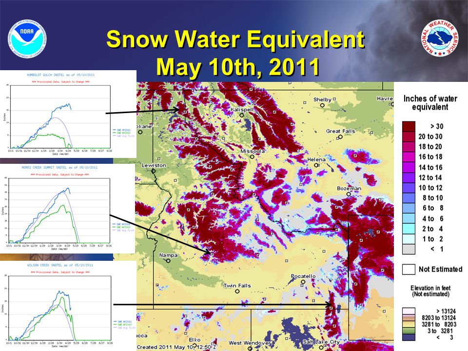 Snow Water Equivalent May 10th, 2011