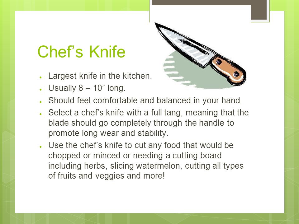 How To Use Knives Safely