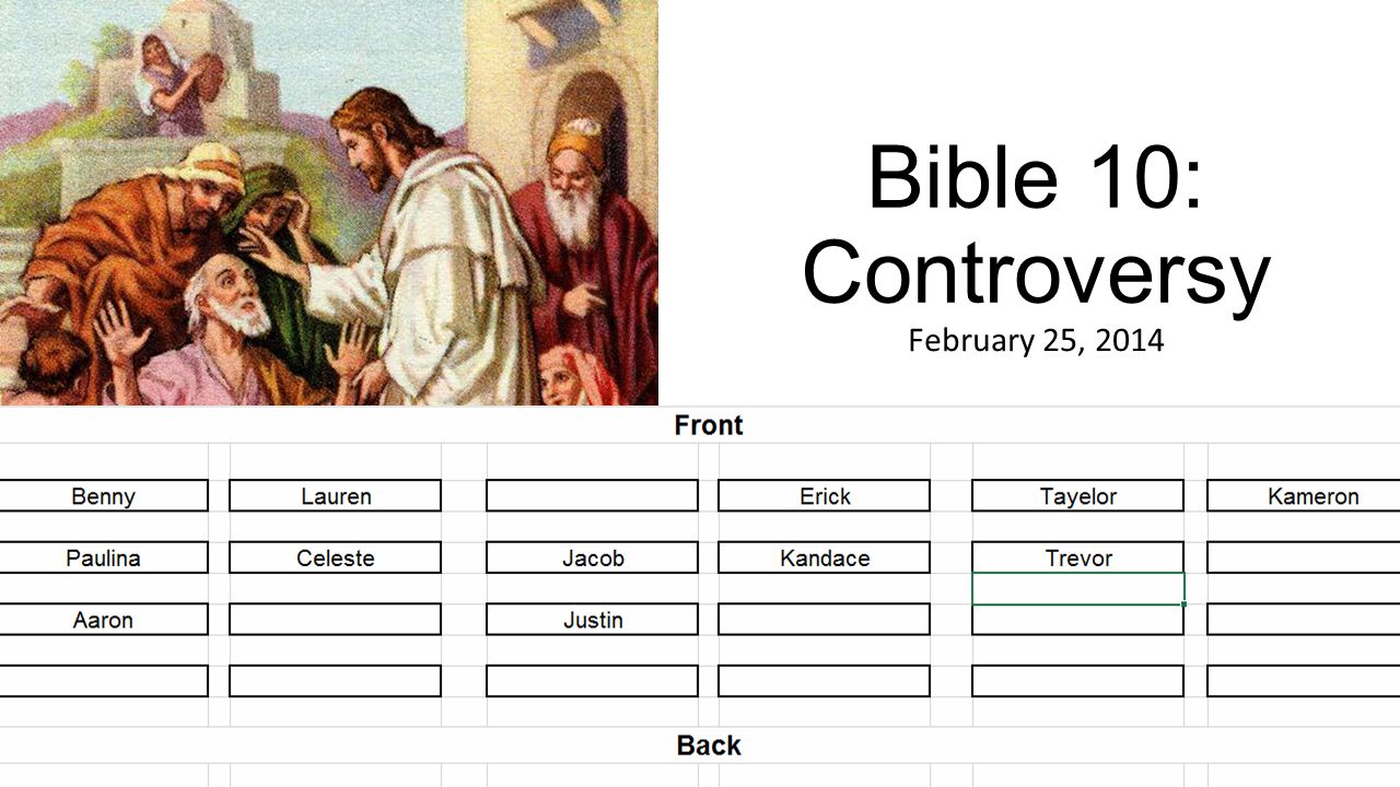 Bible 10: Controversy February 25, 2014