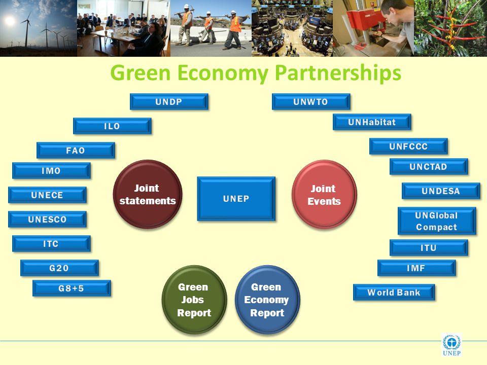 Joint Events Joint Events Green Economy Report Green Economy Report Green Jobs Report Green Jobs Report Joint statements Joint statements Green Economy Partnerships