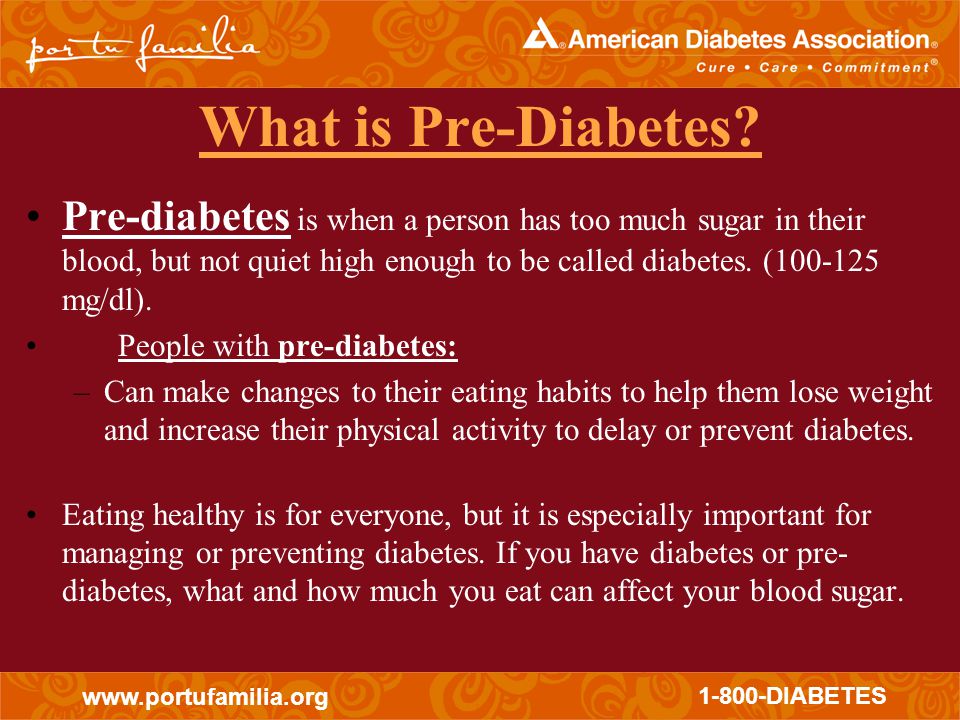 DIABETES What is Pre-Diabetes.