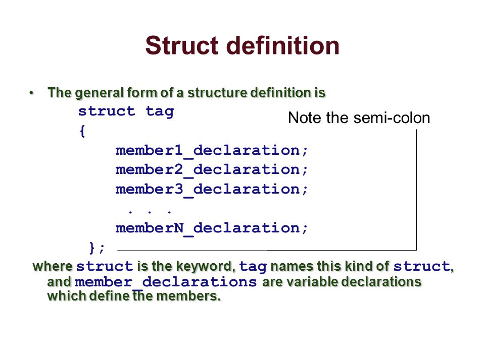 Programming In C Structs And Unions No Classes In C Because C Is Not An Oop Language There Is No Way To Combine Data And Code Into A Single Entity Because Ppt