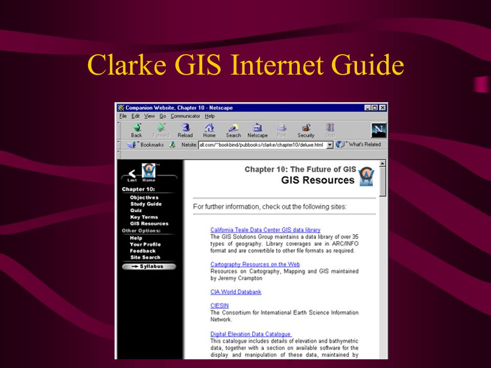 Clarke GIS Internet Guide
