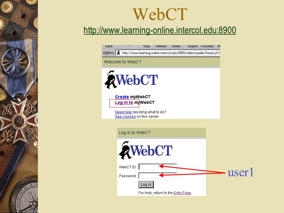 WebCT     user1