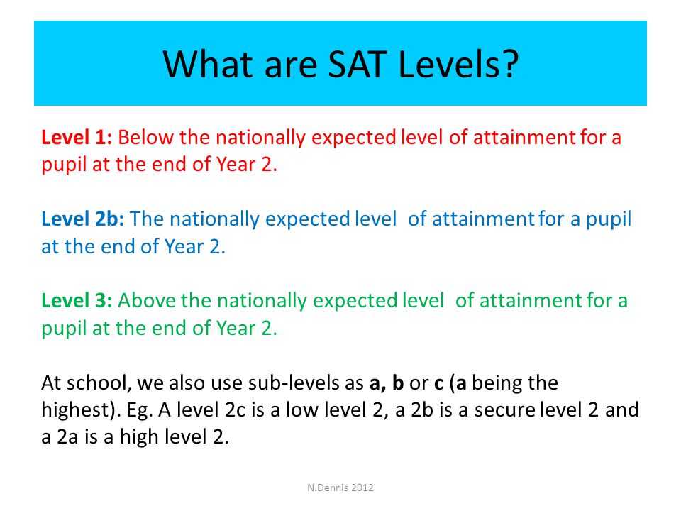 What are SAT Levels.