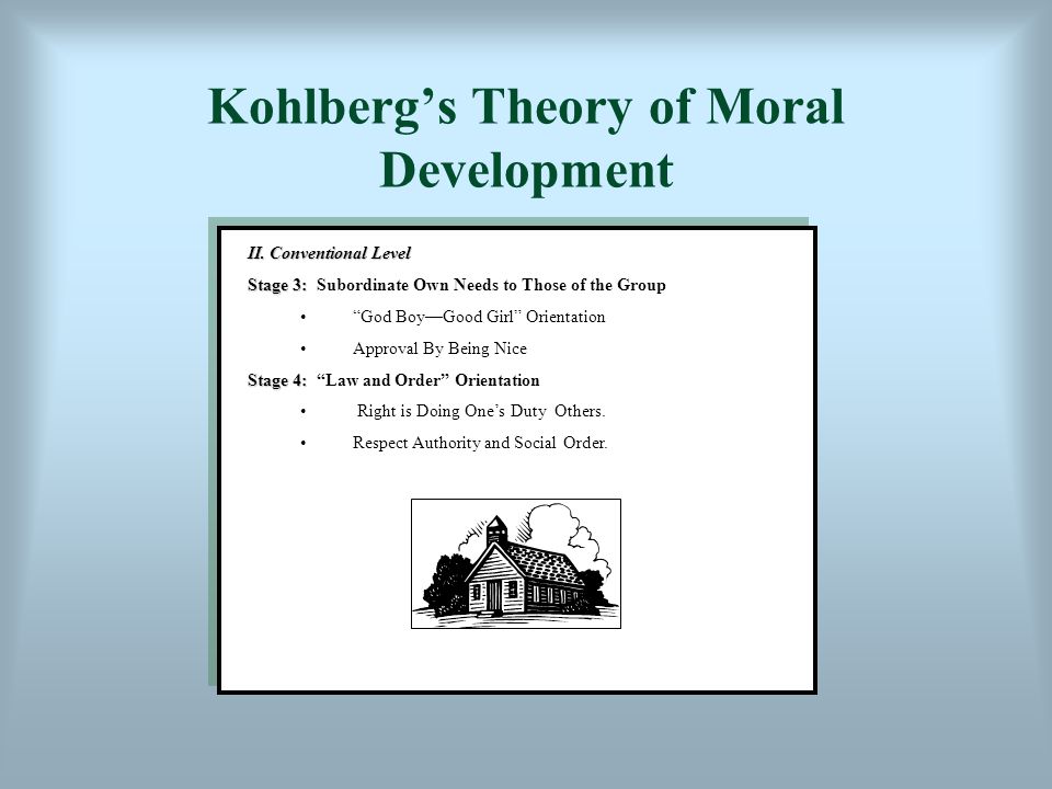 Kohlberg’s Theory of Moral Development II.