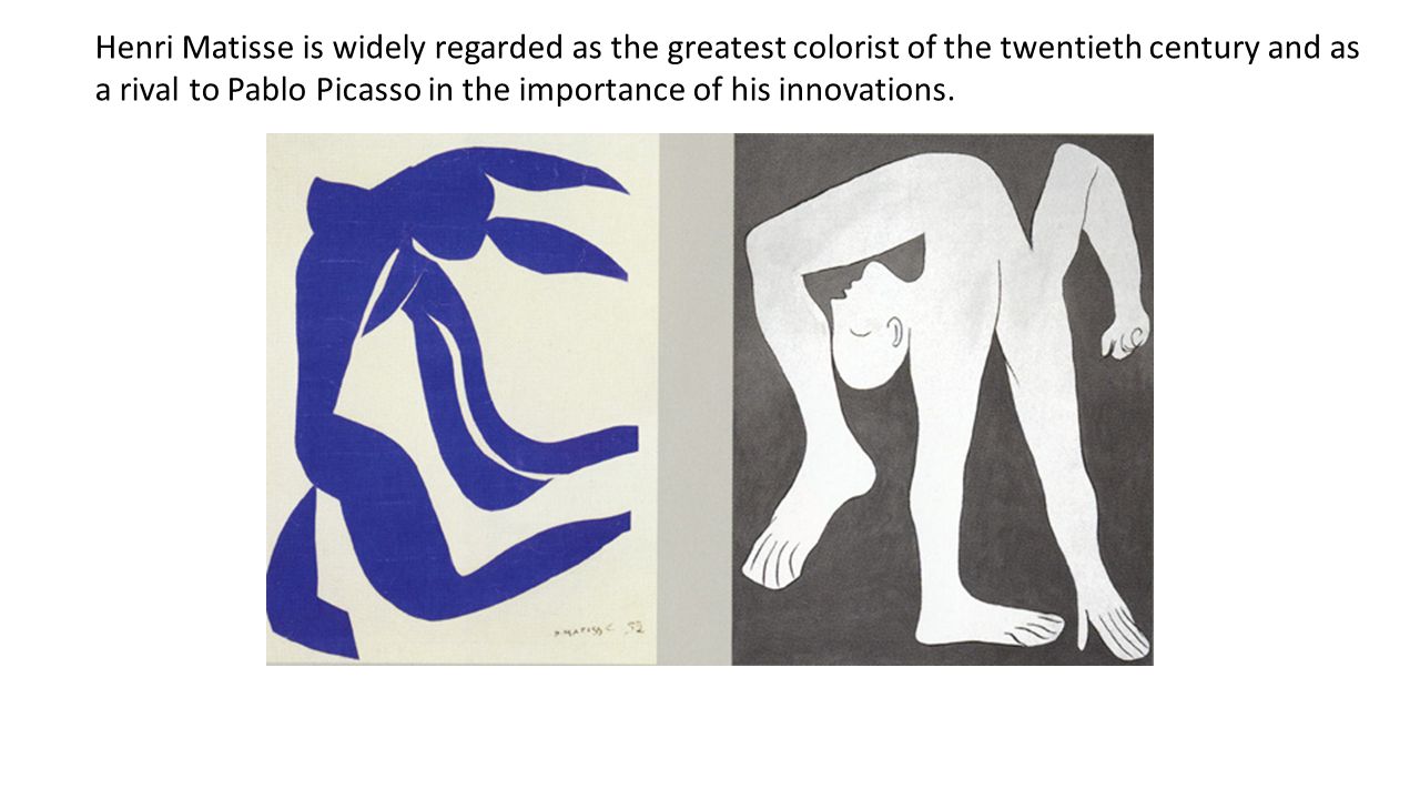 Henri Matisse is widely regarded as the greatest colorist of the twentieth century and as a rival to Pablo Picasso in the importance of his innovations.