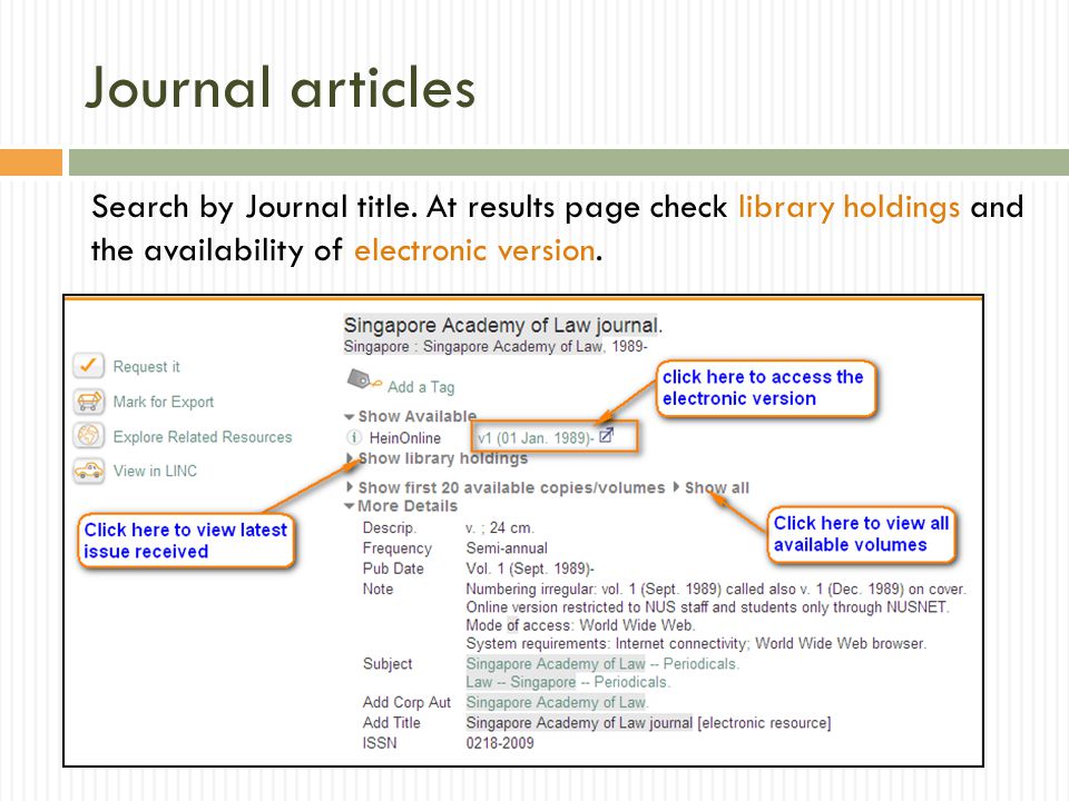Journal articles Search by Journal title.