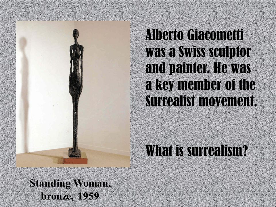 Alberto Giacometti was a Swiss sculptor and painter.