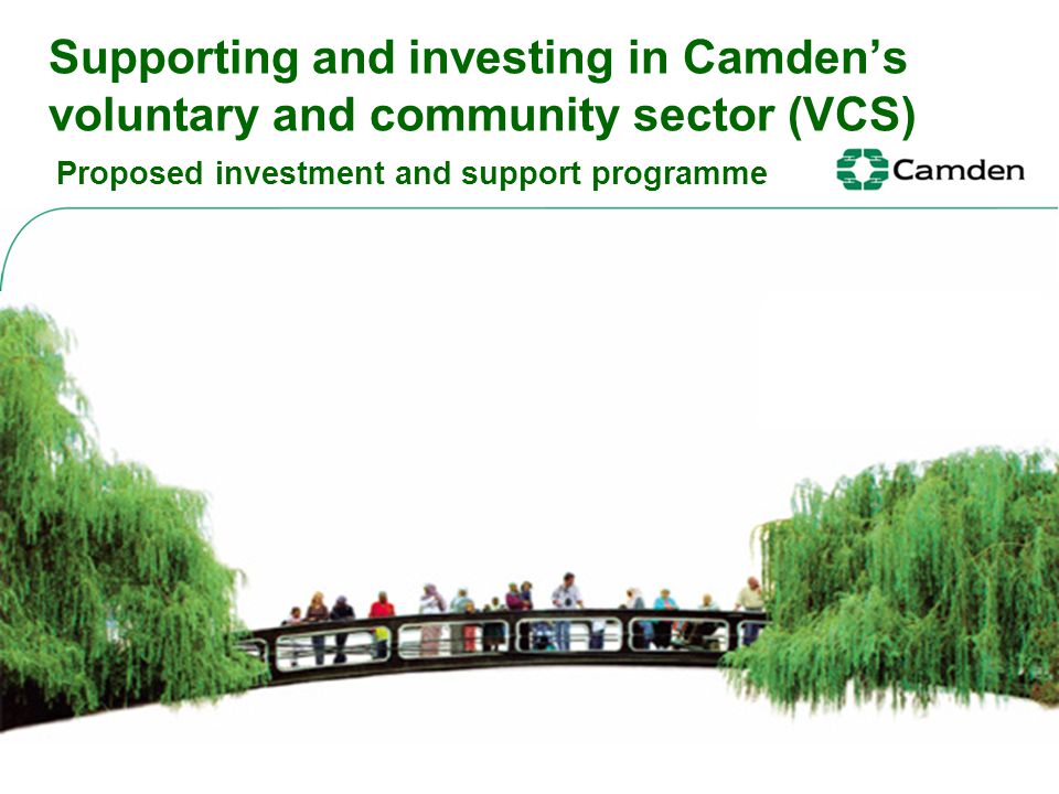 Supporting and investing in Camden’s voluntary and community sector (VCS) Proposed investment and support programme