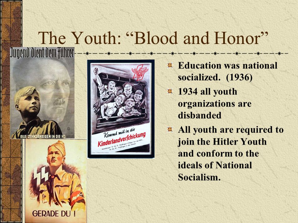 The Youth: Blood and Honor Education was national socialized.