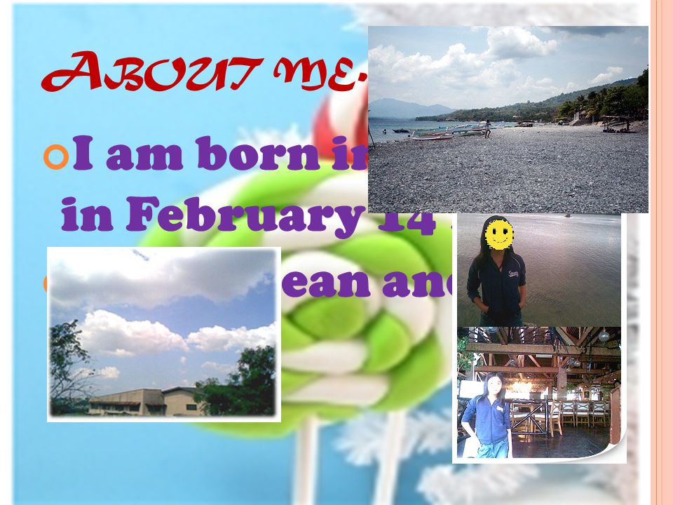 A BOUT ME …. I am born in Seoul in February I love ocean and sky.