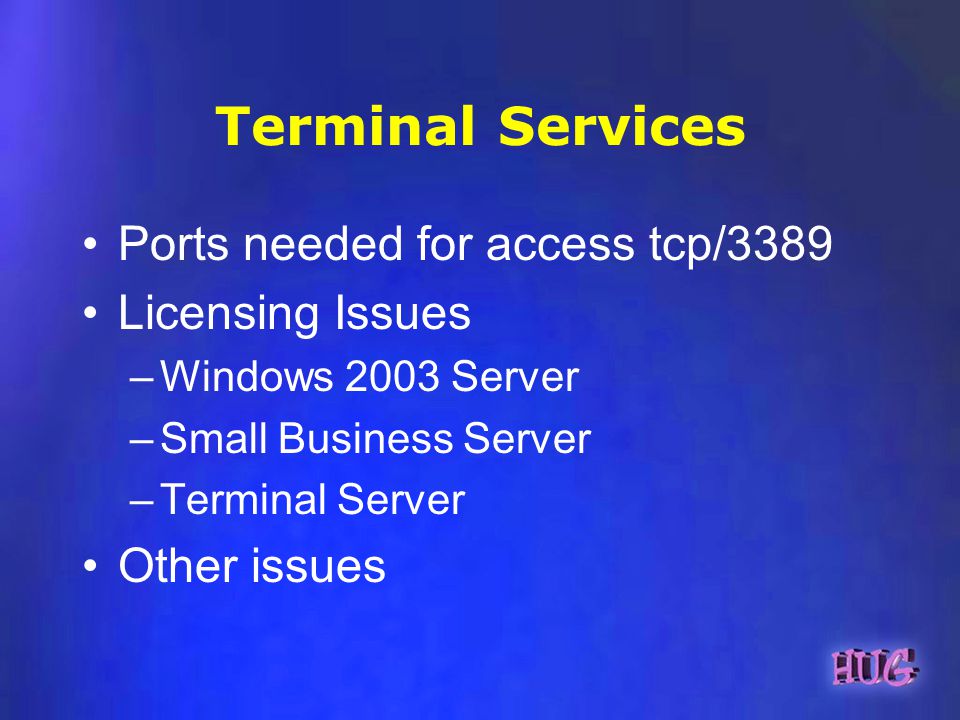 Networking hardware issues sql server and terminal services session