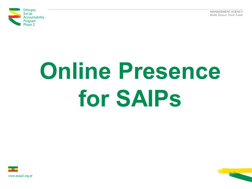 Online Presence for SAIPs