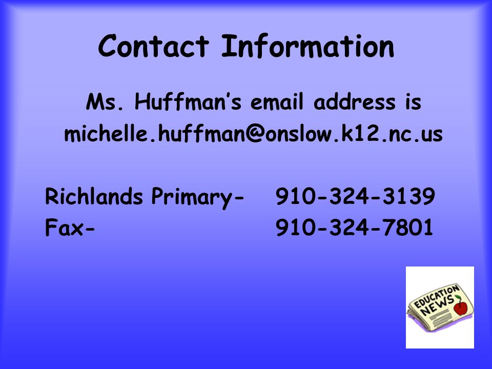 Contact Information Ms.