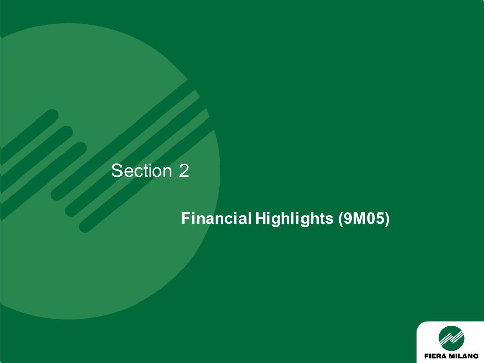 Section 2 Financial Highlights (9M05)
