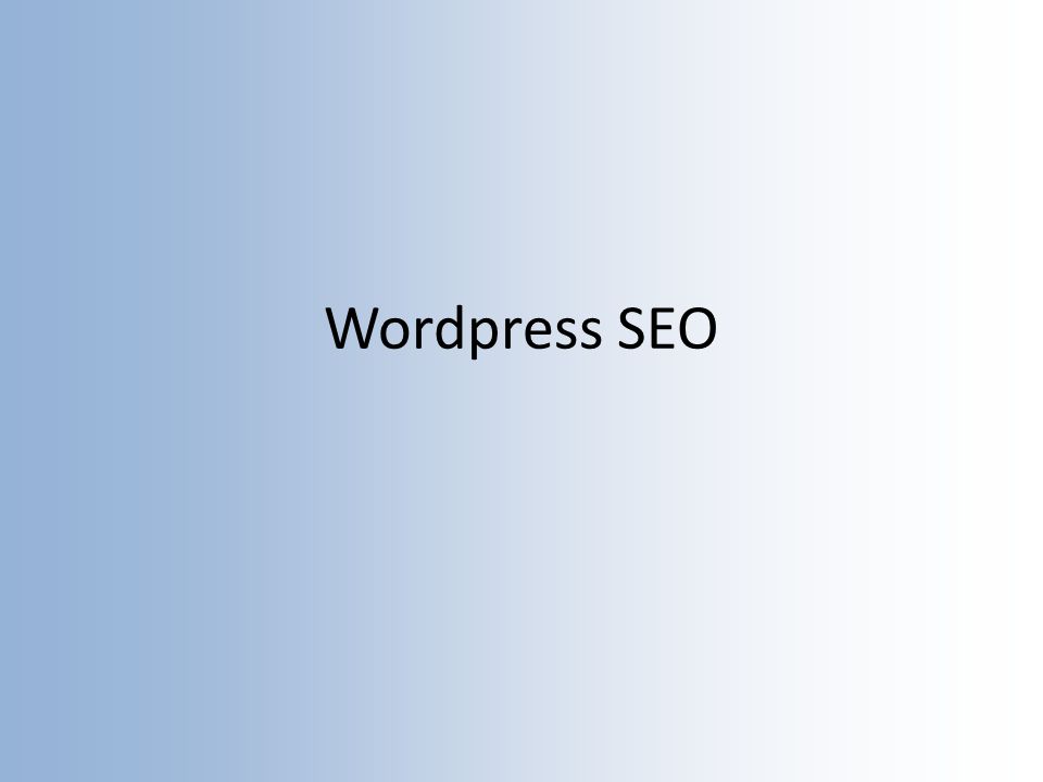 Wordpress SEO