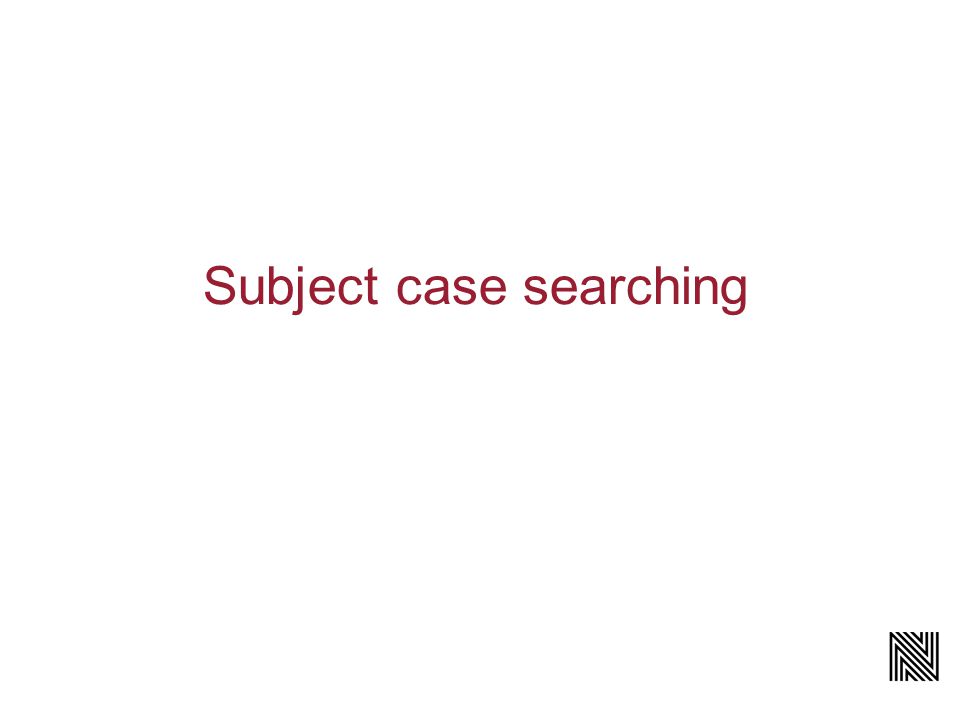 Subject case searching