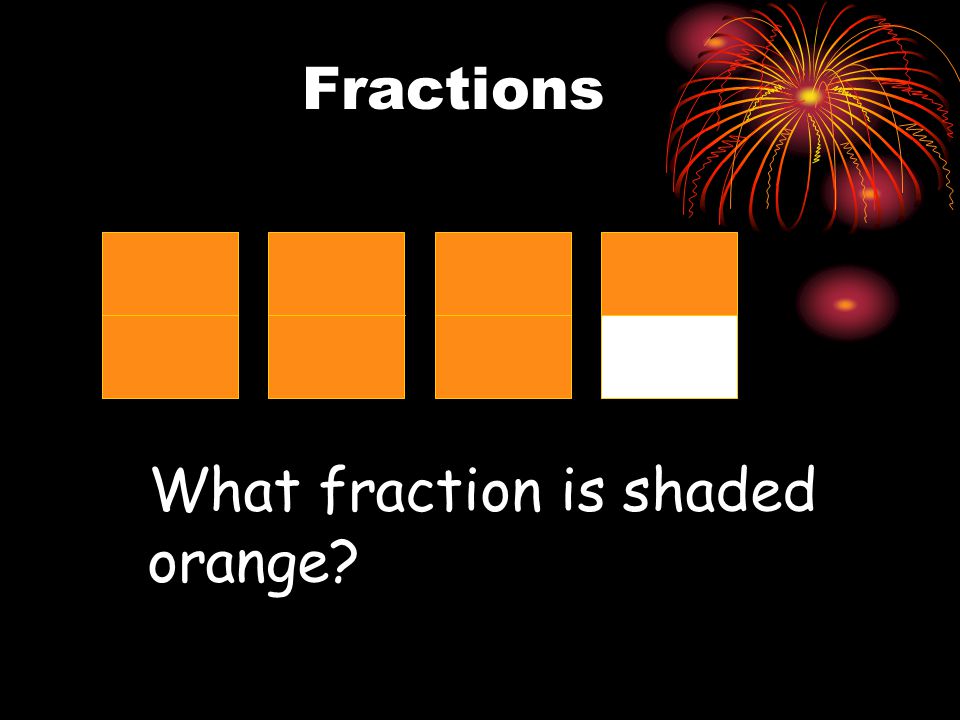 What fraction is shaded orange