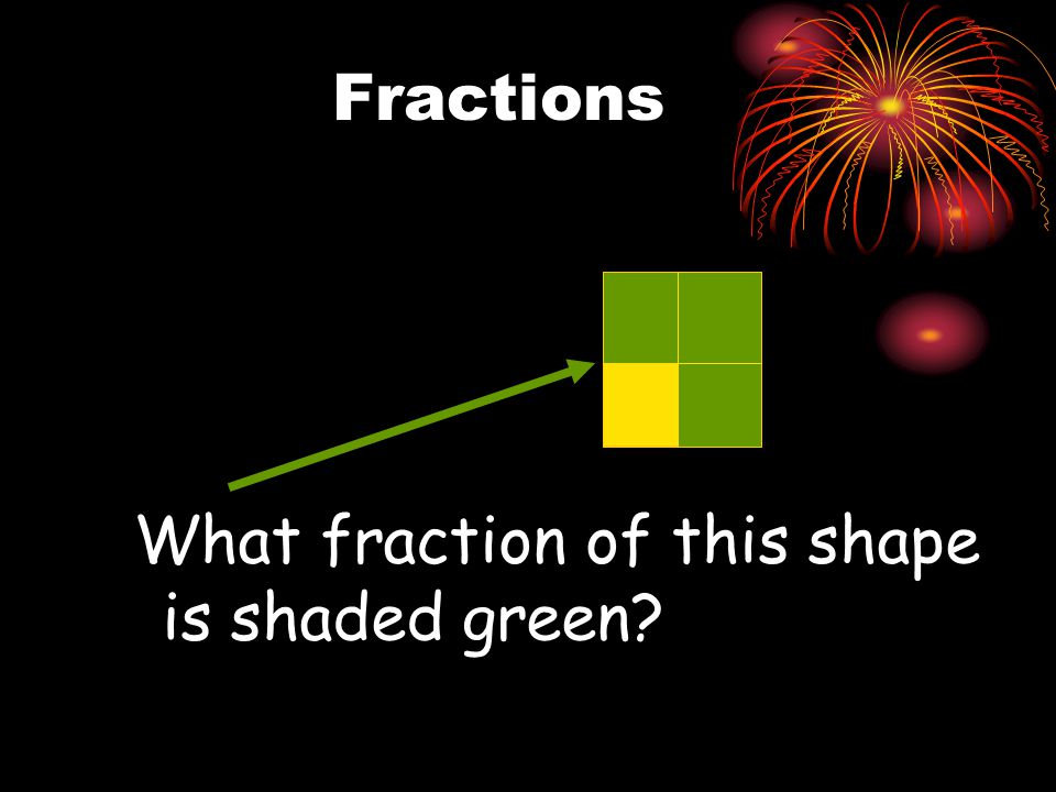 What fraction of this shape is shaded green