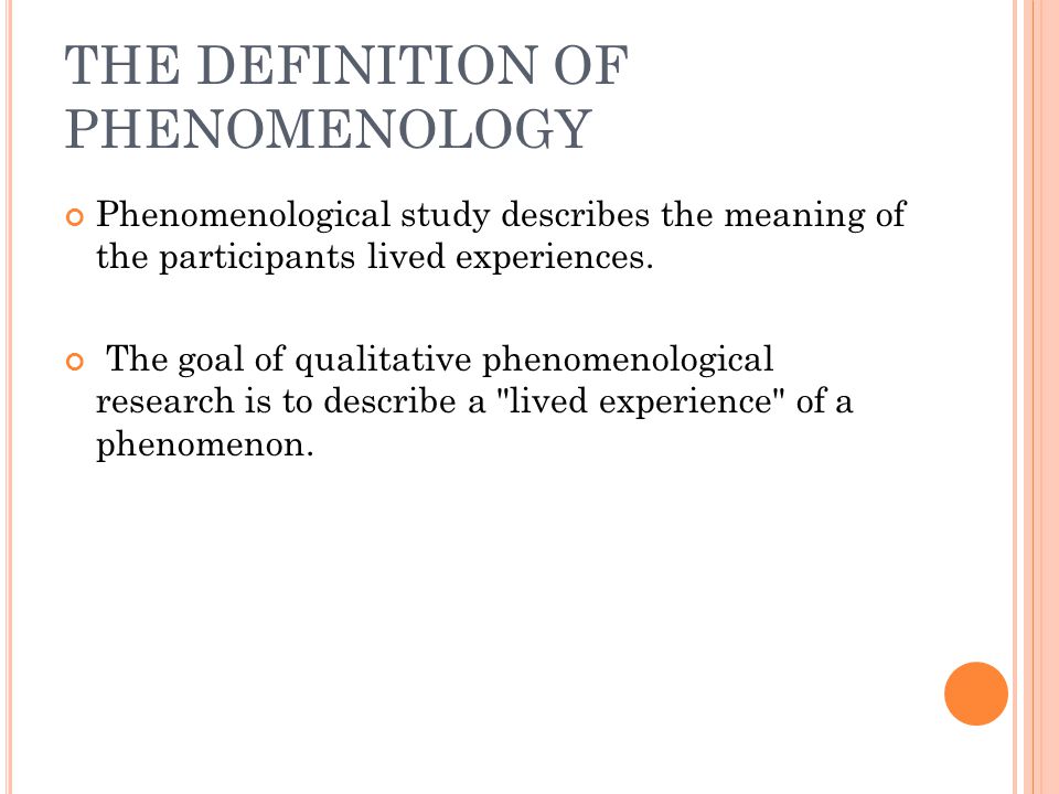 descriptive phenomenology data analysis