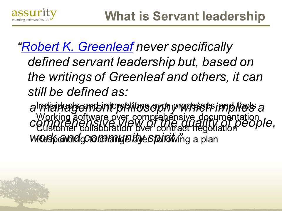 What is Servant leadership Robert K.