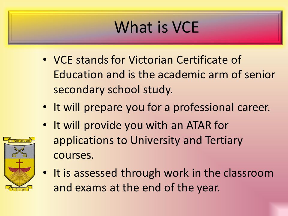 whats a vce