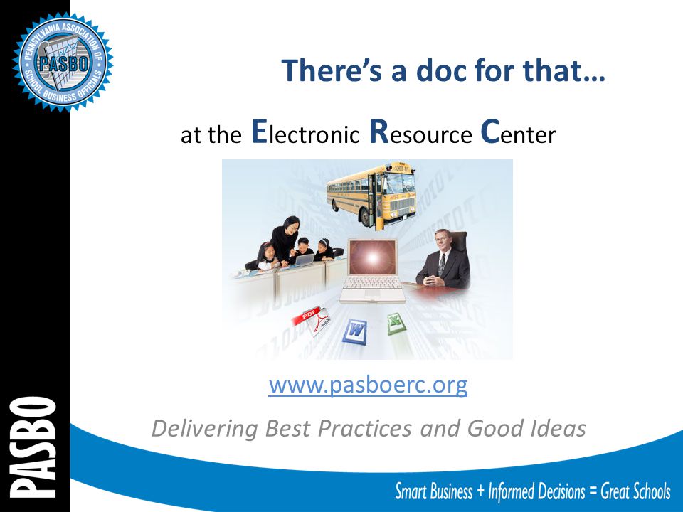 There’s a doc for that… Delivering Best Practices and Good Ideas   at the E lectronic R esource C enter