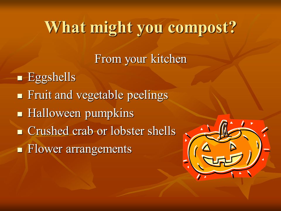 What might you compost.