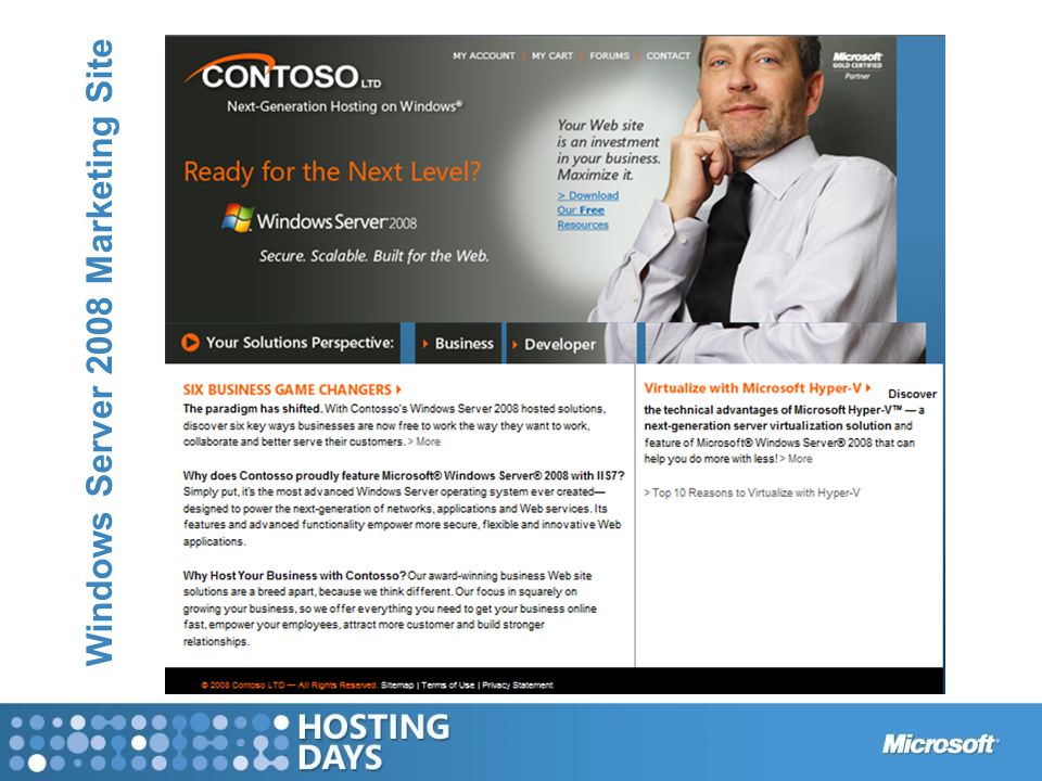 Windows Server 2008 Marketing Site