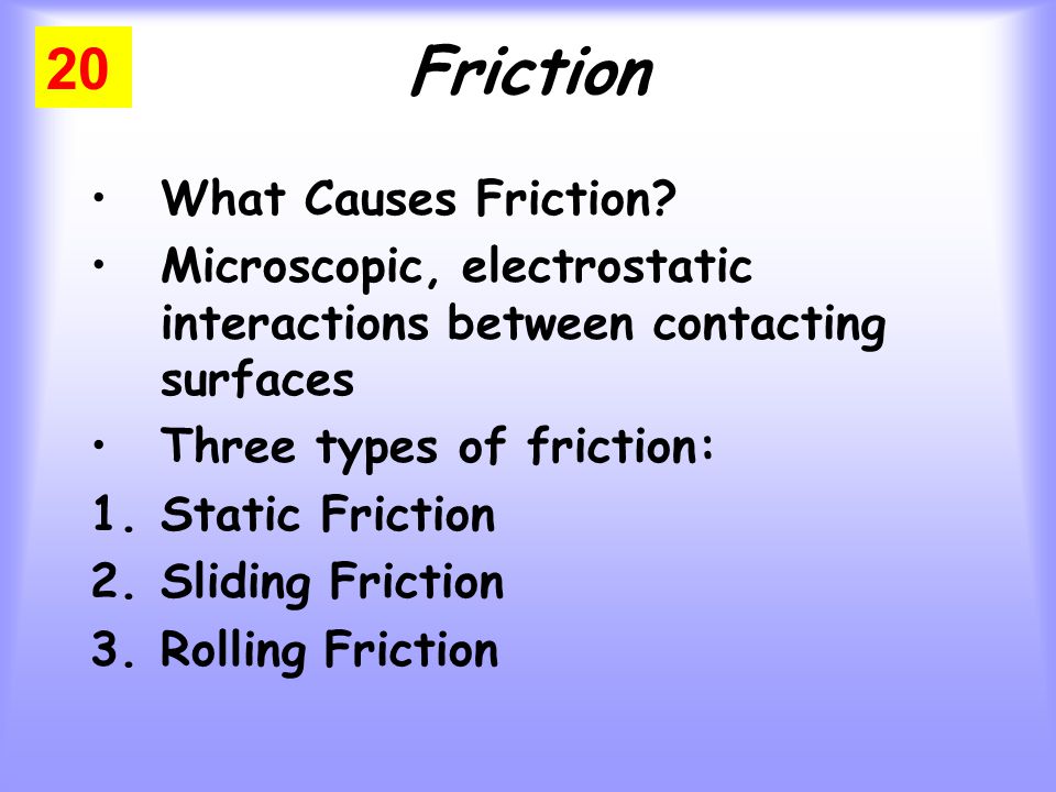 Friction What Causes Friction.