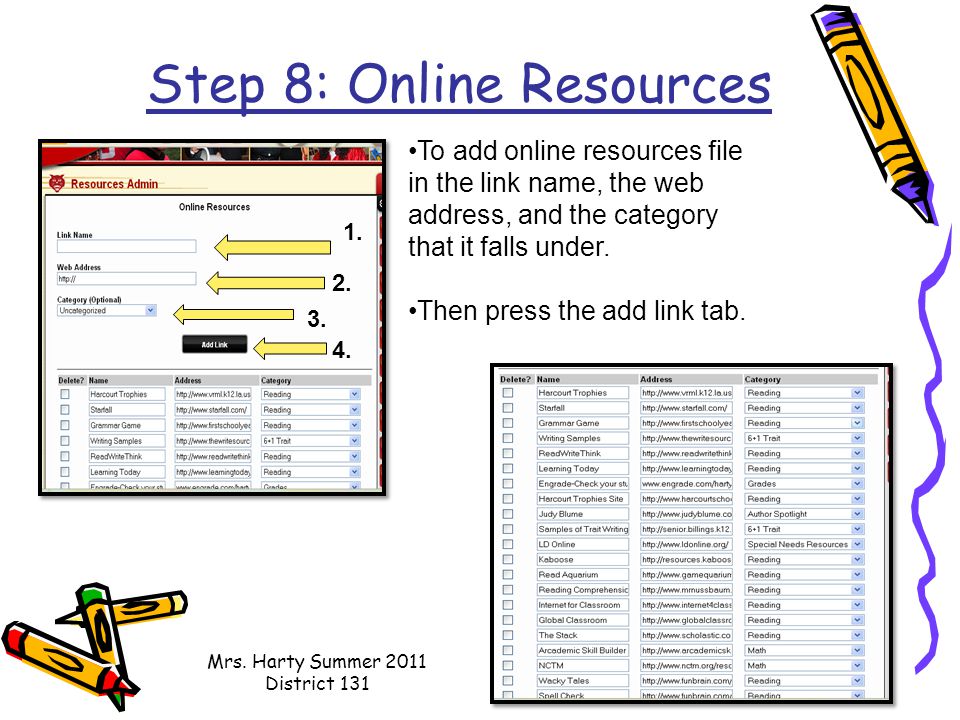 Step 8: Online Resources Mrs.