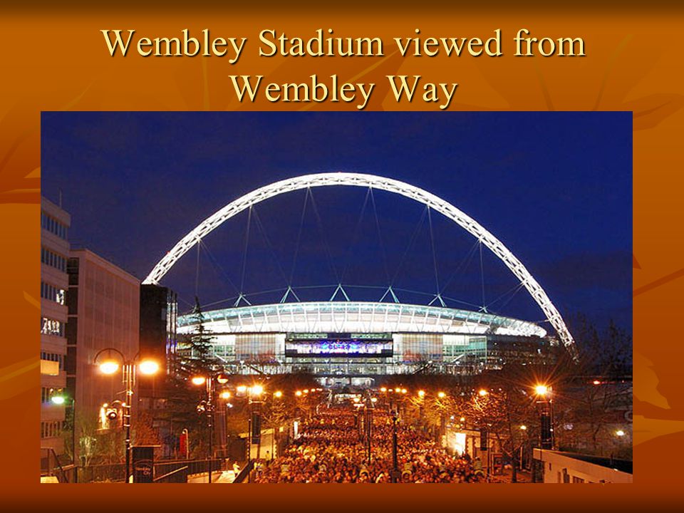 Wembley Stadium viewed from Wembley Way