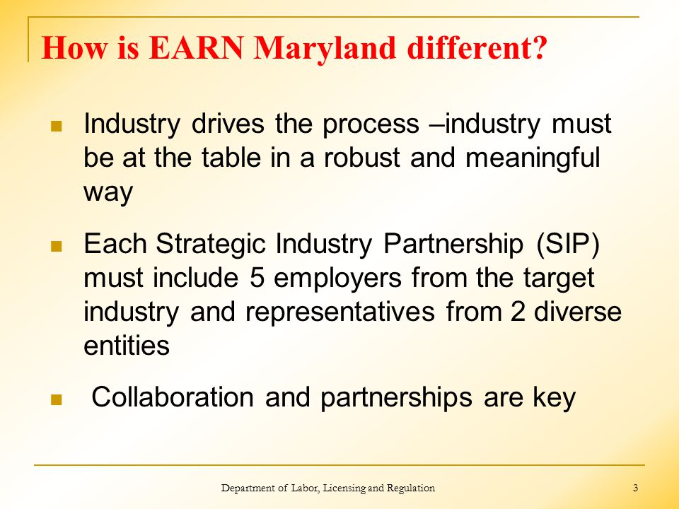 How is EARN Maryland different.