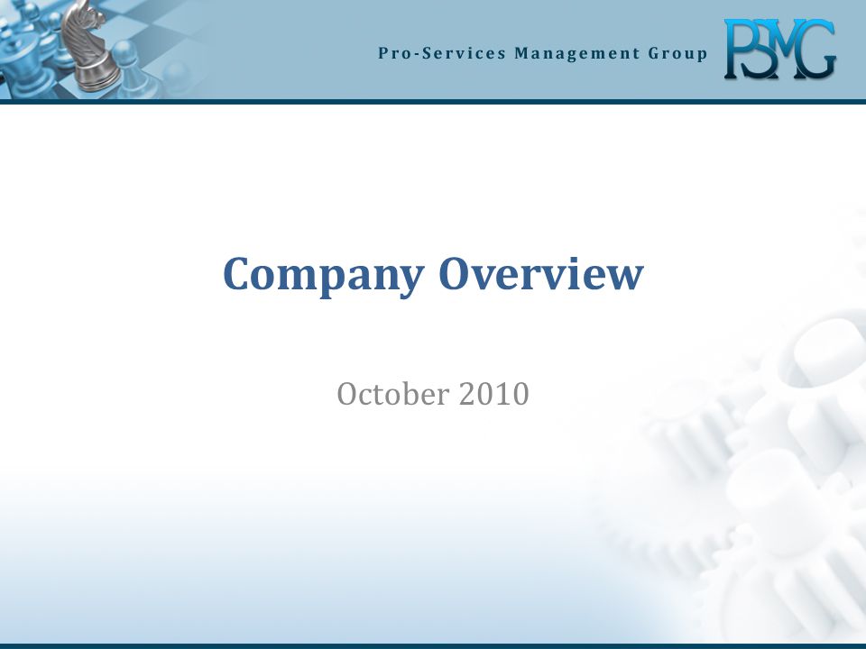 Company Overview October 2010