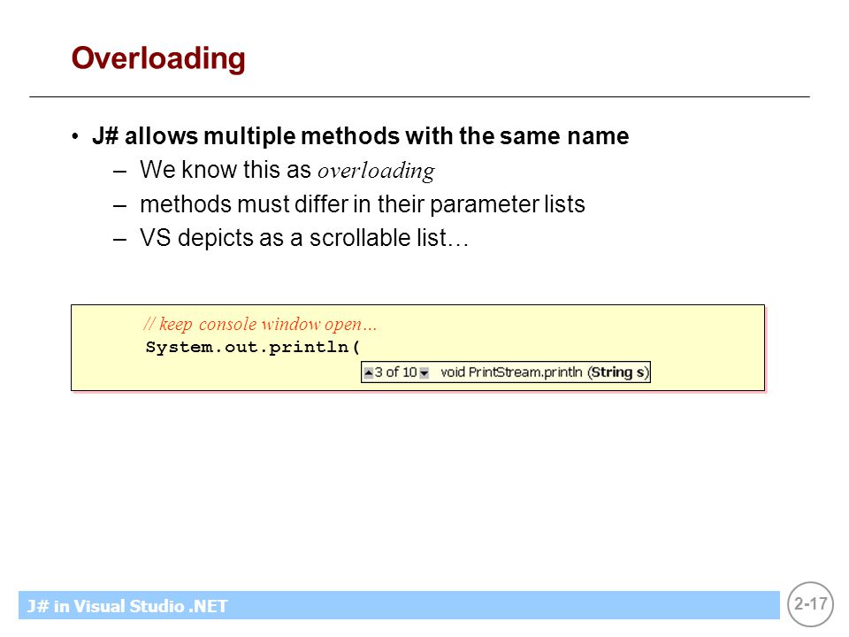 Lecture 2: An Introduction to J# . 2 MicrosoftIntroducing CS  # in Visual  2-2 Objectives “ is based on  . - ppt download