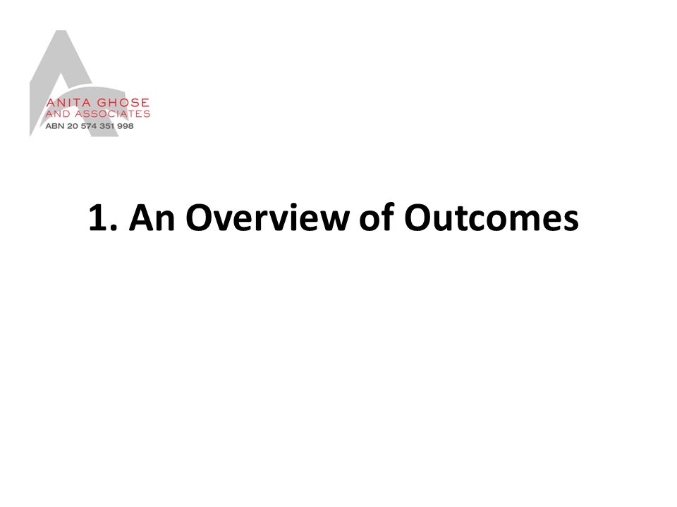 1. An Overview of Outcomes