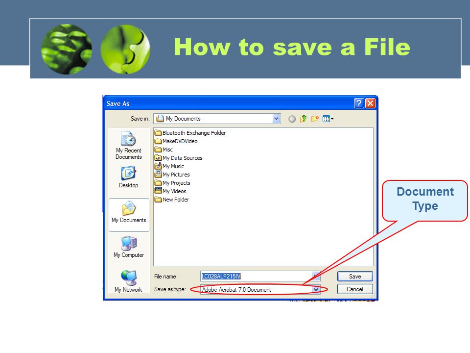 How to save a File Document Type